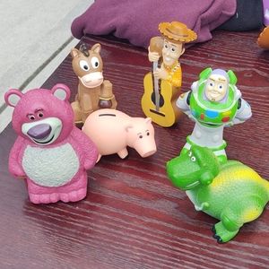 6 piece toy story bath figure set